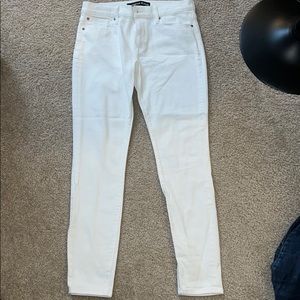 Express white jeans leggings, midrise